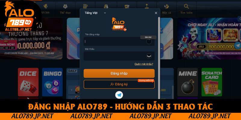 Đăng Nhập Alo789 - Hướng Dẫn 3 Thao Tác Cực Đơn Giản